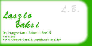 laszlo baksi business card